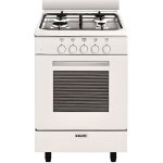 Glem cuisinire 4 foyers brleurs gaz blanc 50x60cm four email 4 vitesses gazinire 60l