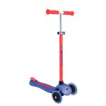 Globber - trottinette 3 roues primo plus lights neon - bleu marine