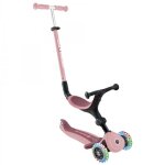 Globber - trottinette volutive go - up active plus lights avec sige - rose pastel