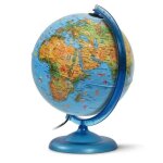 Globe lumineux pour enfant - wonday - kid - 250 mm - bleu - cartographie simplifie