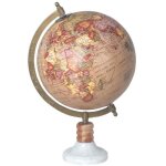 Globe terrestre - décoration - pied en bois et pierre Globe terrestre - décoration - pied en bois et pierre