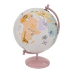 Globe enfant d. 20cm base m�tal rose - atmosphera cr�ateur dint�rieur