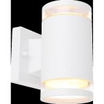 Globo - applique dextrieur double en inox - h. 165 cm - blanc
