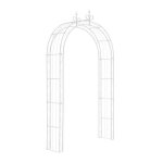 Gloriette de jardin - clp - arche � rosiers sun - m�tal - 260 cm - 6 couleurs disponibles