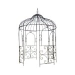Gloriette ronde en fer forg marron 216 x 330 cm