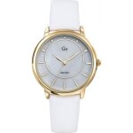 Go girl montre femme acier dor� cuir blanc cadran gris 699323