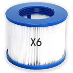 Gogoloving 6pcs cartouche filtre à vis pour spa gonflable ( pas de vis 60mm ) Gogoloving 6pcs cartouche filtre à vis pour spa gonflable ( pas de vis 60mm )