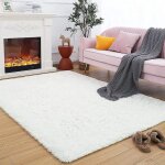 Gogoloving tapis de salon shaggy - blanc 160x230 cm Gogoloving tapis de salon shaggy - blanc 160x230 cm