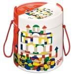 Goki baril cubes de construction bois 100 pices