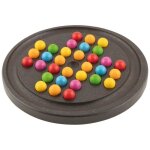 Goki jeu de socit solitaire 20 cm bois brun fonc