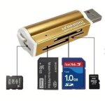 Gold - usb all in 1 lecteur de cartes mémoire multiples pour micro sd mmc sdhc tf m2 memory stick Gold - usb all in 1 lecteur de cartes mémoire multiples pour micro sd mmc sdhc tf m2 memory stick