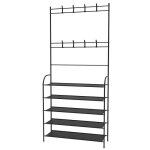 Goldcmn porte - manteau sur pied vtements avec porte - chaussures suspendus tagre de rangement cintre ...