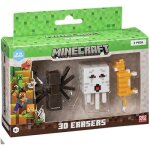 Gommes 3d - minecraft - lot de 3 paquets - figurines de 5 cm - accessoires scolaires - cadeau pour enfants ...