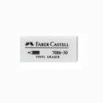 Gomme plastique - faber - castell - 7086 - 30 - blanc - gommage optimal - 41x18x11mm