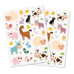 Gommettes animaux - ctop - 62 autocollants - multicolore - 2 planches - 09 � 6 cm