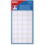 Gommettes auto - adhsives - apli - agipa - 15mm - 196 tiquettes - blanc