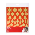 Gommettes mtallises noel dor x 88