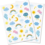 Gommettes pour enfants - kawaï - météo - 68 pièces - autocollants multicolores - créativité Gommettes pour enfants - kawaï - météo - 68 pièces - autocollants multicolores - créativité