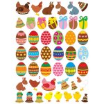 Gommettes p�ques - ctop - 90 pi�ces - enfant - mixte - d�coration cr�ative