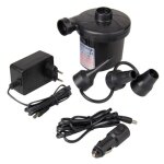 Gonfleur - dégonfleur électrique par lélectricité 220v et 12v de voiture noir Gonfleur - dégonfleur électrique par lélectricité 220v et 12v de voiture noir