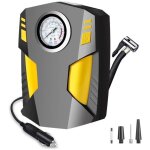 Gonfleur pneus voiture portable compresseur  air portatif 12v avec jauge de pression des pneus pompe ...