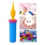 Gonfleur - pompe � ballon portable - plastique - bleu - id�al pour f�tes et anniversaires