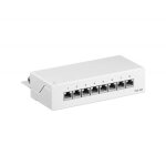 Panneau de brassage - goobay - cat 6a - 8 ports - mini / bureau - blanc