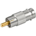 Adaptateur bnc - goobay - iadap rca bnc - bnc femelle - rca mle - gris
