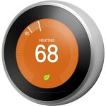 Google - thermostat - nest learning thermostat stainless steel