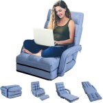 Goplus 18 grille fauteuil de salon convertible fauteuil chauffeuse relax canap - lit pliableavec dossier ...