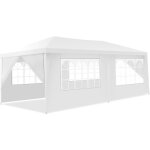 Tonnelle pliante 3x6 m - goplus - tonnelle de jardin avec fentre - 5 parois amovibles - tente de rception ...