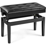 Goplus 45 - 54cm banquette de piano  hauteur rglable 2 places en bois massif fonction de stockage 75 ...