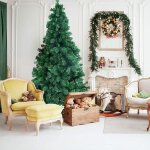 Goplus arbre de noël sapin de noël artificiel 240cm vert pied en métal la fête de noël maison cour en ... Goplus arbre de noël sapin de noël artificiel 240cm vert pied en métal la fête de noël maison cour en ...