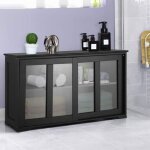Goplus buffet de cuisine - 2 etagères - 106x33x625cm - porte coulissante verre - tablette hauteur réglable ... Goplus buffet de cuisine - 2 etagères - 106x33x625cm - porte coulissante verre - tablette hauteur réglable ...