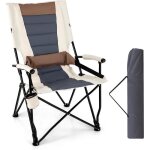 Goplus chaise de camping pliable avec coussin lombaire - porte - gobeletchaise rembourrée charge 150kg ... Goplus chaise de camping pliable avec coussin lombaire - porte - gobeletchaise rembourrée charge 150kg ...