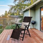 Goplus fauteuil rotin relax de jardin pliant 74x60x110cm en rsine tressechaise longue de patio en rotinpour ...