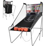 Goplus jeu de basketball arcade pliable panier basket avec led score & 2 paniers & 4 ballons 8 modes ...
