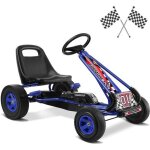 Goplus kart à pédales pour enfants 3 ans + karting charge 30kg - avant / arrière - siège réglable - volant ... Goplus kart à pédales pour enfants 3 ans + karting charge 30kg - avant / arrière - siège réglable - volant ...