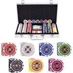 Goplus mallette de poker avec 300 jetons2 jeux de cartes en plastique5 dés1 bouton dealeretui en aluminium ... Goplus mallette de poker avec 300 jetons2 jeux de cartes en plastique5 dés1 bouton dealeretui en aluminium ...