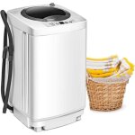 Goplus mini machine � laver / lave linge automatique avec essorage capacit� de 35kg puissance de 240w ...