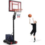 Goplus panier de basket extrieur sur pied hauteur rglable 105 - 26 m pour enfants et adultes