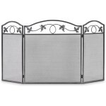 Goplus pare feu cheminée pliable 3 panneaux en fer ecran de cheminée pour isolation des Étincelles et ... Goplus pare feu cheminée pliable 3 panneaux en fer ecran de cheminée pour isolation des Étincelles et ...