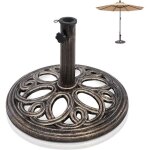 Goplus - pied de parasol de jardin - base de parasol rsistante et robuste - 45 x 32 cm