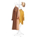 Goplus porte - manteau sur pied h. 184cm avec 12 crochets en bois massif - support manteau / parapluie ...