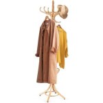 Goplus porte - manteau sur pied h. 184cm avec 12 crochets en bois massif - support manteau / parapluie ...