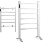 Goplus porte - serviettes lectrique  6 barres en alliage d?aluminium contrle de temprature & fonction ...