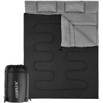 Goplus sac de couchage impermable pour 2 personnes dtachable avec 2 oreillers et sac pour campingrandonne ...