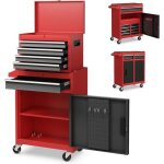 Goplus servant atelier avec coffre amoviblecoffre  outils roulant avec 5 tiroirs / armoire rglablepour ...