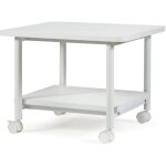 Goplus support d?imprimante mobile  2 niveaux 485x40x357cm - 4 roulettes avec 2 freins - cadre en acier ...