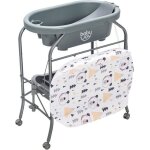 Goplus table à langer bébé 0 - 12 mois avec baignoire 20l - roulant et pliable avec espace de rangement ... Goplus table à langer bébé 0 - 12 mois avec baignoire 20l - roulant et pliable avec espace de rangement ...